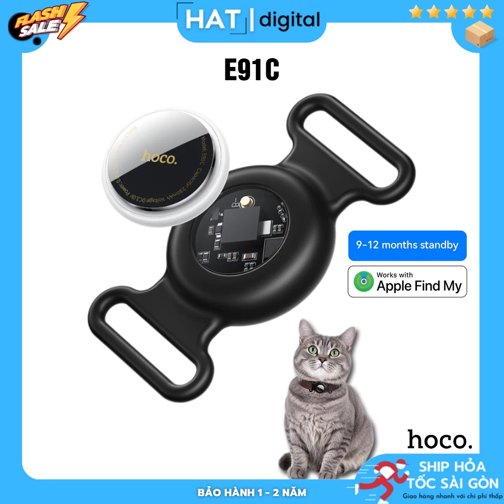 Định Vị Vòng Cổ Thú Cưng Hoco E91C - Thiết Bị Chống Thất Lạc Định Vị Thông Minh Hoco E91C Tiger
