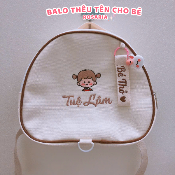 Balo Hạt Dẻ Thêu Tên Theo Yêu Cầu Cho Bé đi học mẫu giáo chống thất lạc - Balo Trẻ Em Rosaria