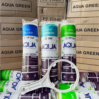 Bộ 3 lõi lọc nước AQUA số 1-2-3 cho máy lọc nước RO, bộ quả lọc nước máy lọc nước aqua