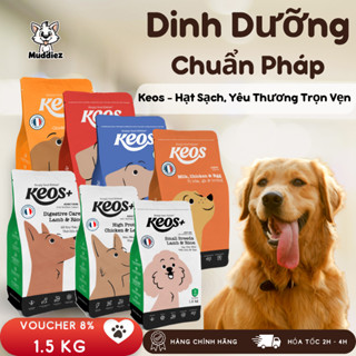   Keos 1.5 - 2Kg Chia Lẻ  Thức Ăn Cho Chó Trưởng Thành - Giảm Mùi Hôi Phân - Dễ Tiêu Hóa - Lông Mượt 