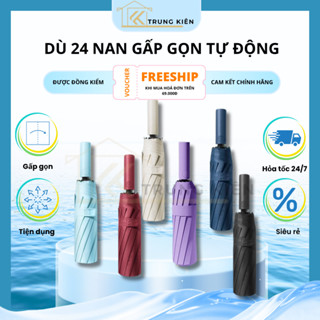 Ô dù che mưa nắng 24 nan Đôi cao cấp ,đóng mở tự động bằng 1 nút bấm ,chống tia UV, chống thấm nước
