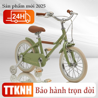  xe đạp trẻ em Beige,Có bánh phụ hỗ trợ,Khung xe thép carbon cao,Dành cho trẻ 2-12 tuổi,xe đạp 