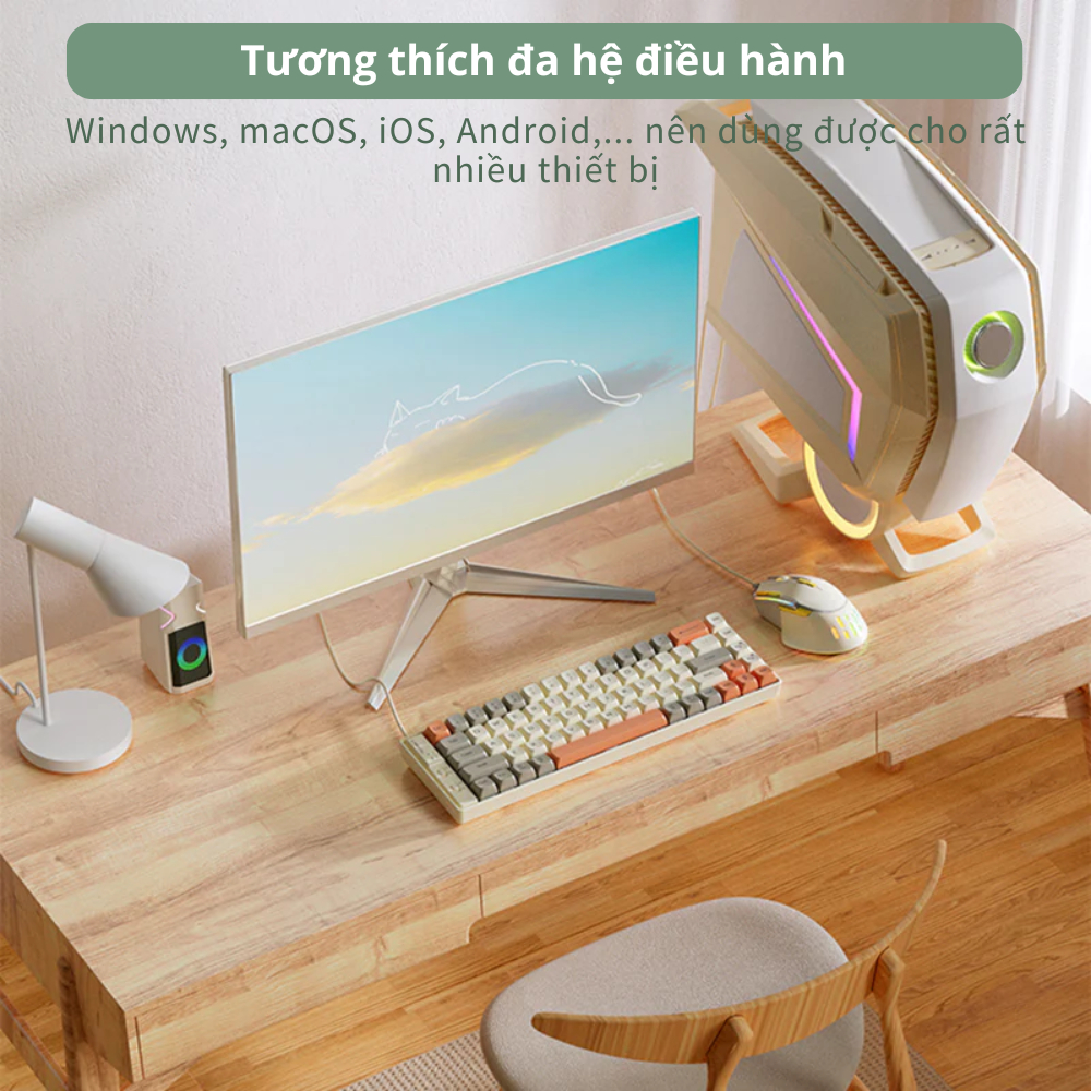 Bàn Phím Cơ LANGTU S69 Hotswap Hỗ Trợ Win/Mac Gaming, Tùy Chỉnh Macro Tiện Lợi,Siêu Nhỏ Gọn | BigBuy360 - bigbuy360.vn