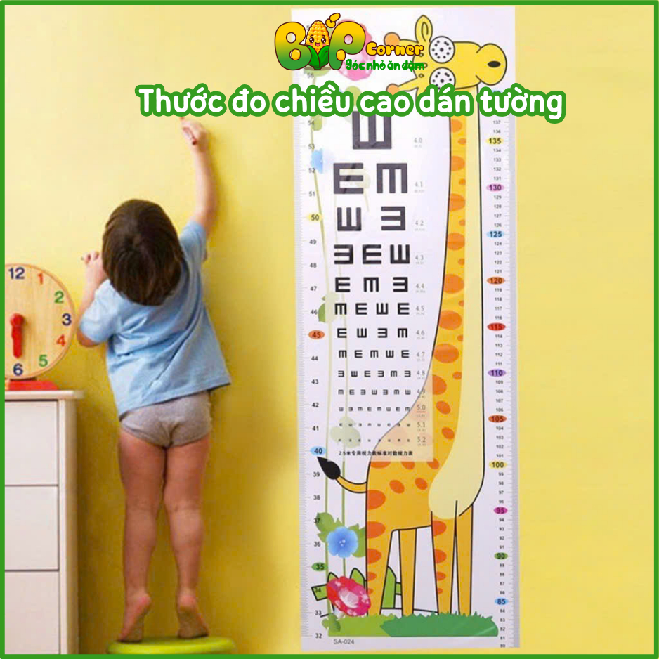 Thước Đo Chiều Cao, Decal Dán Tường Dễ Thương Cho Bé