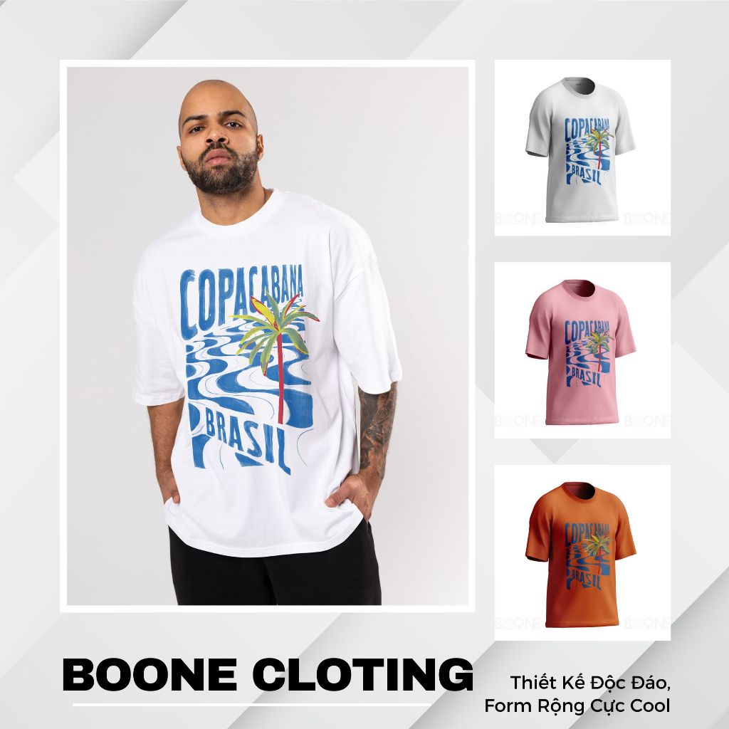 Áo Thun Boone "Copacabana Brasil" – Phóng Khoáng Chất Tropicana