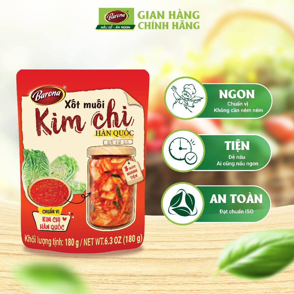 Xốt Muối Kim Chi Hàn Quốc Barona 180g ướp ngon chuẩn vị không cần nêm nếm