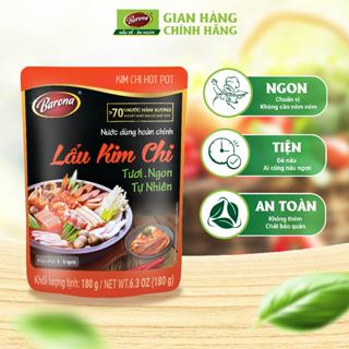 Combo 10 gói Nước Dùng Lẩu Kim Chi Barona 180g tươi ngon chuẩn vị không cần nêm nếm