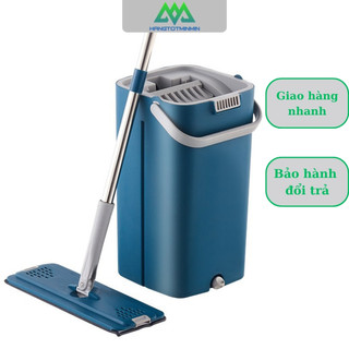  Cây Lau Nhà Tự Vắt Thông Minh 2 Ngăn Chổi Lau Sàn Phẳng Xoay 360 Độ Tách Nước Sạch Bẩn 