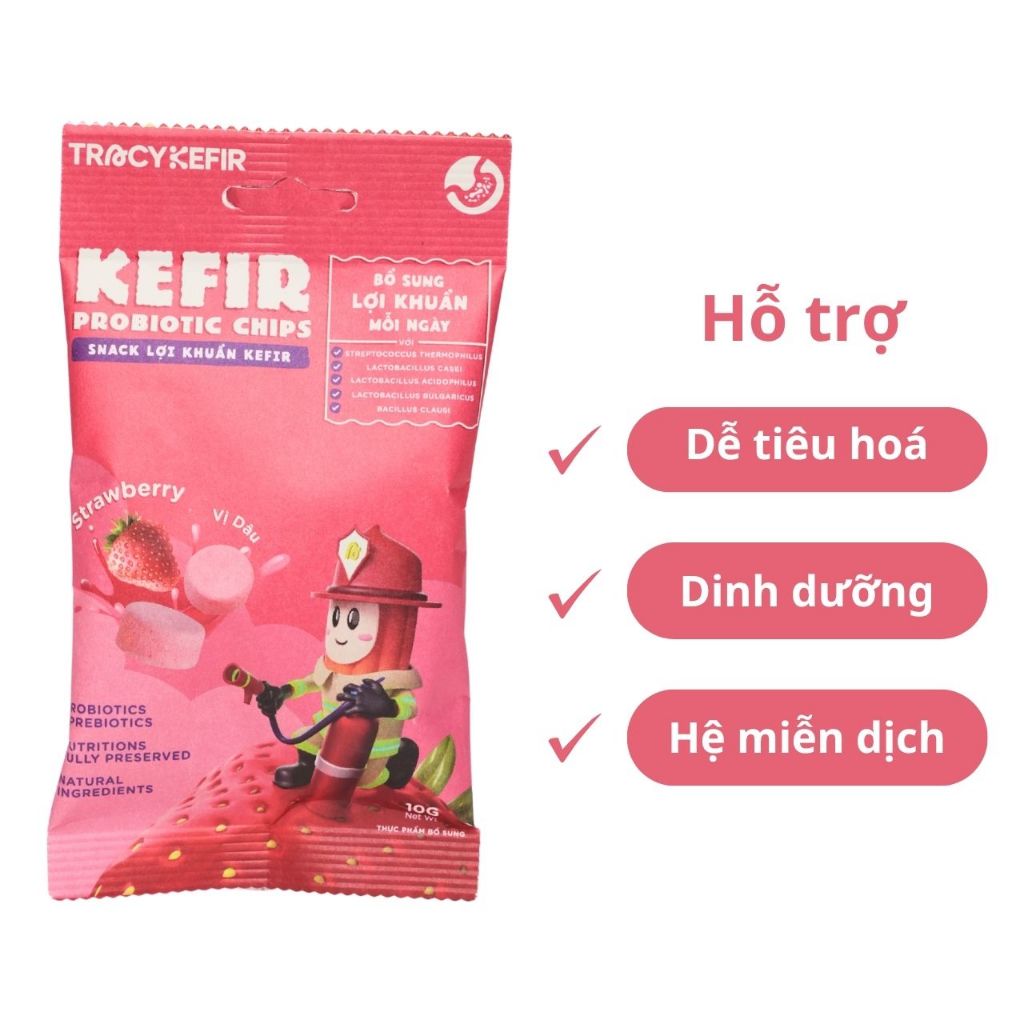 Snack Lợi Khuẩn Kefir Giàu Dinh Dưỡng Tự Nhiên - Dâu - Xoài - Kale Macca