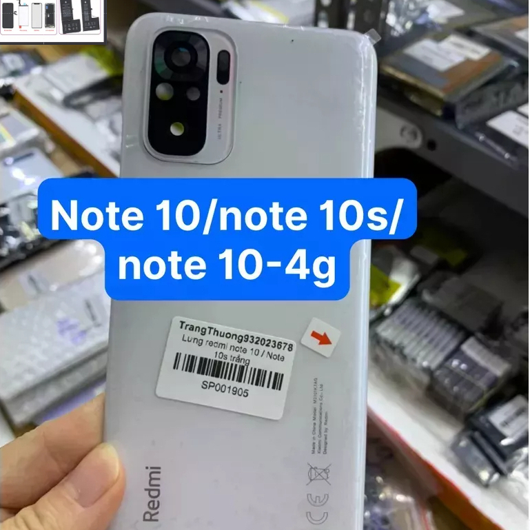 Redmi note 10/ note 10s-4G/Miếng lưng  zin mới điện thoại xiaomi redmi note 10s/ note 10/ note 10-4g