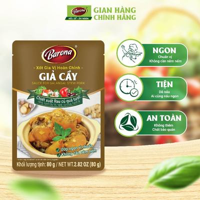 Gia Vị Giả Cầy Barona 80g ướp ngon chuẩn vị không cần nêm nếm
