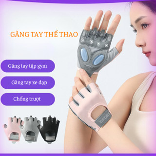  Găng Tay Đạp Xe Bao Tay Tập Gym Nam Nữ Xỏ Ngón Đệm - Đệm Silicon Cao Cấp Thoáng Khí Chống Chai Tay 