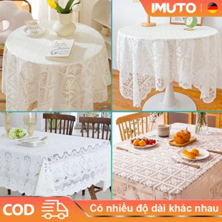  IMUTO Khăn trải bàn ren chống nước và chống dầu-Trang Trí Bàn Ăn Bàn Trà Góc Học Tập 