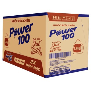 Nước rửa chén Power100 Tinh dầu quế 3.5KG