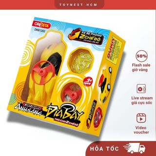 Con Quay Ánh Sáng - Đồ Chơi DUKA  Đĩa Bay Ánh Sáng LED – Đĩa Bay Siêu Tốc – Bền & An Toàn Cho Bé Trai  (Yellow) DK81202