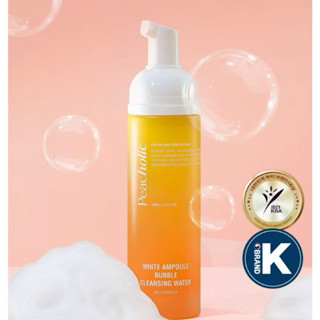  Nước tẩy trang tạo bọt Peacholic White ampoule bubble cleansing water 