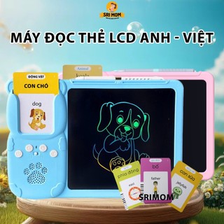  Máy Đọc Thẻ Song Ngữ Anh - Việt 4 Chế Độ Tích Hợp Bảng Viết LCD Tự Xóa Bảng LCD Kết Hợp Đọc Thẻ Flashcard 2IN1 Cho Bé 