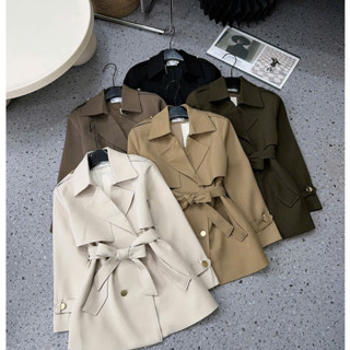 Áo măng tô nữ dáng ngắn thắt đai trẻ trung, sang trọng hàn quốc chất GOLD TUYẾT  mặc đi làm công sở, đi học MT01 đi chơi