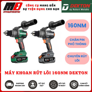  Máy Khoan Chuyên Công Trình Rút Lõi 160Nm DEKTON M21-ID13160PRO Đầu Kẹp Jacobs  3 Chấu Vonfram  