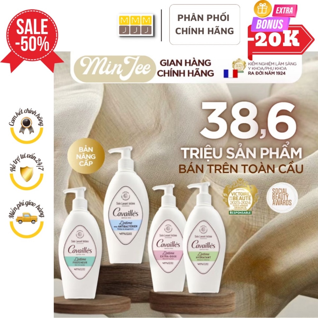 Dung Dịch Vệ Sinh Rogé Cavaillès khử mùi, cấp ẩm, dịu nhẹ và an toàn cho mẹ 50ml/250ml - minjeebaby