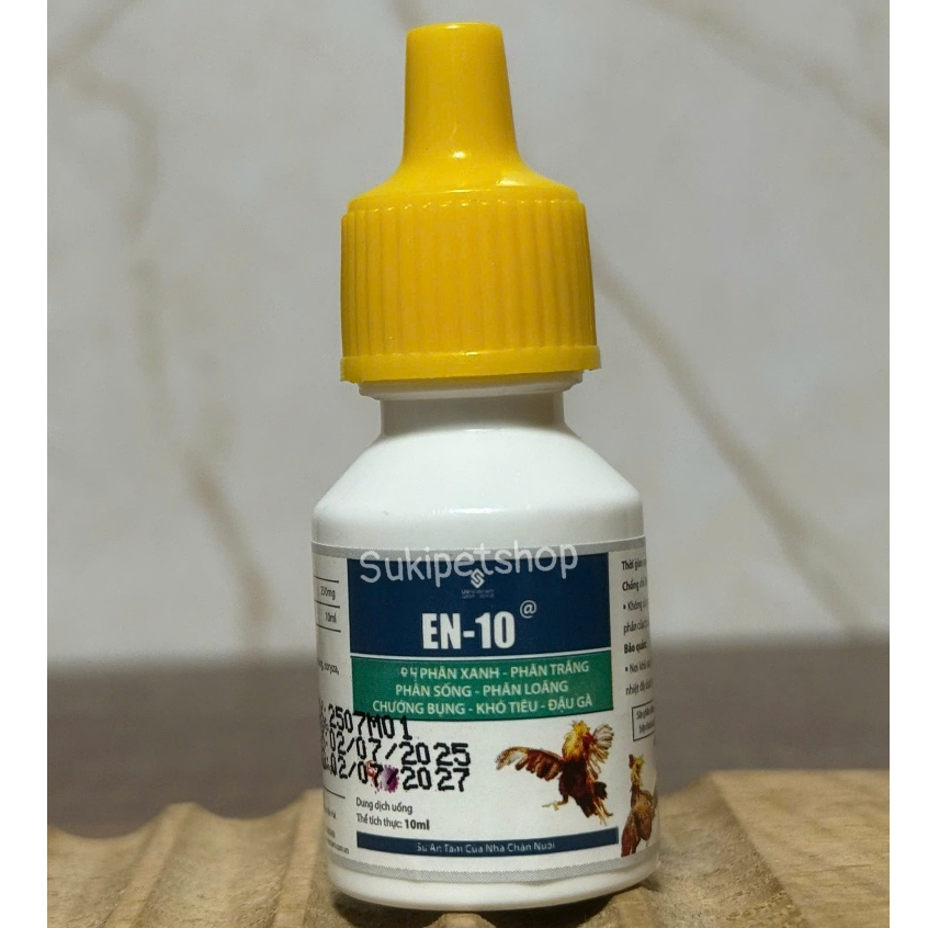 EN-10 - 10ml - NƯỚC UỐNG HỖ TRỢ GIẢM VẤN ĐỂ TIÊU HÓA, HỖ TRỢ GIẢM ĐẬU GÀ CHO GIA CẦM - UV-VIETNAM