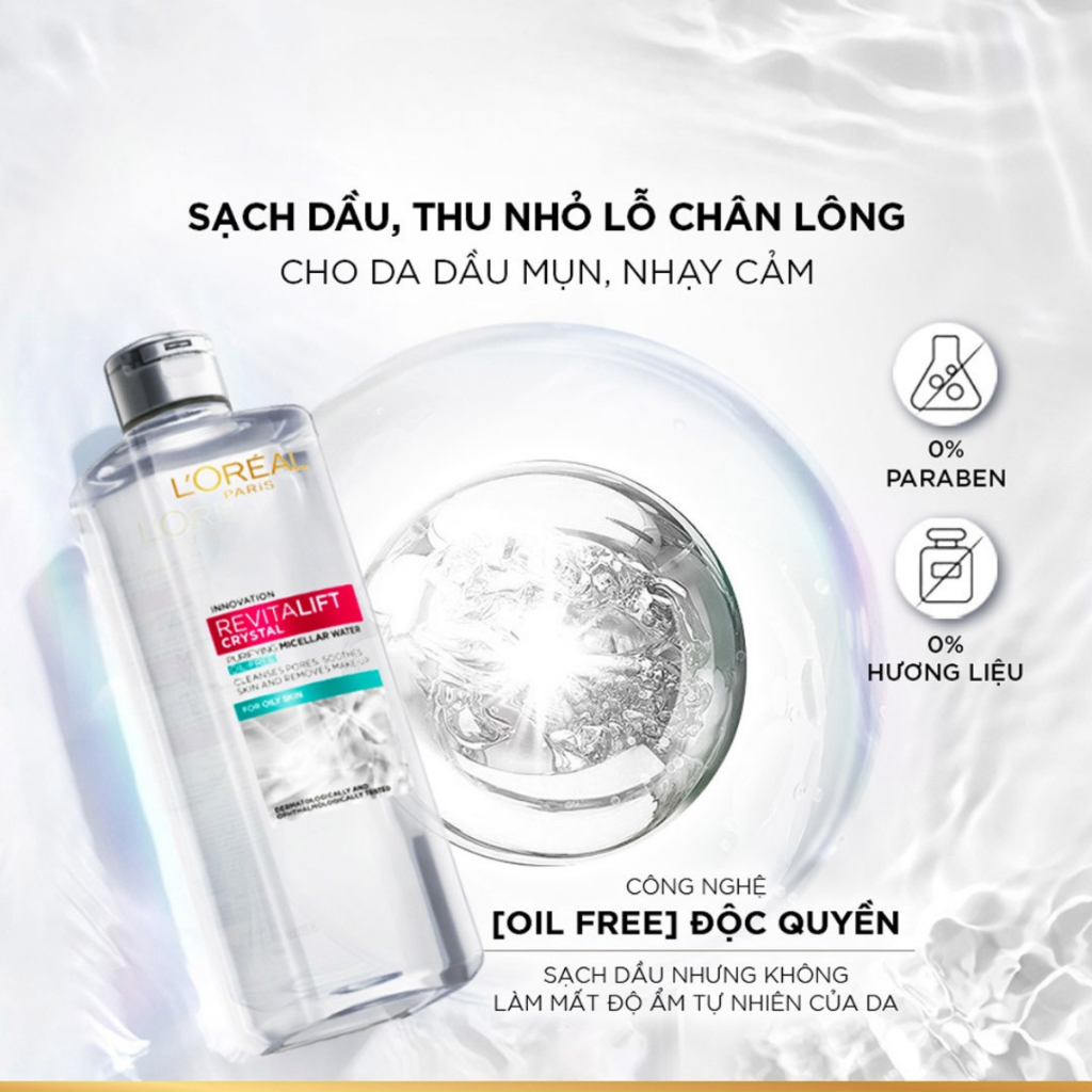 [DAILY] Nước Tẩy Trang L'oreal Dành Cho Da Dầu, Da Nhạy Cảm, Làm Sạch Trang Điểm 400ml Hasaki | BigBuy360 - bigbuy360.vn