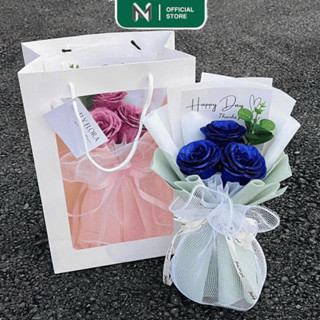  Sỉ 50 Túi giấy mặt kính đựng hoa đựng quà trong suốt dày dặn phụ kiện trang trí _MN túi hộp quà tặng 