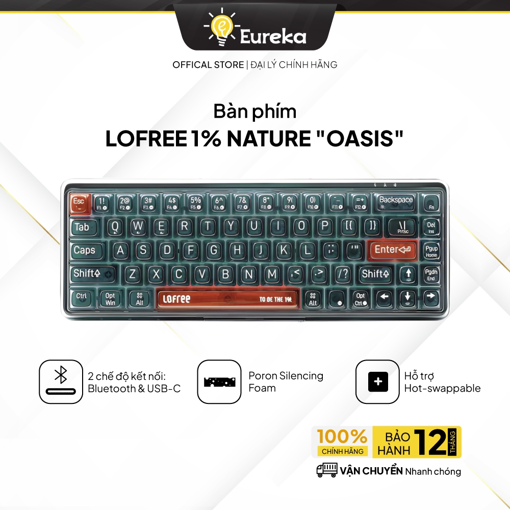 Bàn phím cơ không dây LOFREE 1% Nature Oasis - Bloetooth Keyboard