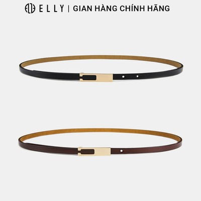 Thắt lưng nữ ELLY ED21 khóa gài bấm da bò Italy cao cấp dây nịt nữ thời trang chính hãng