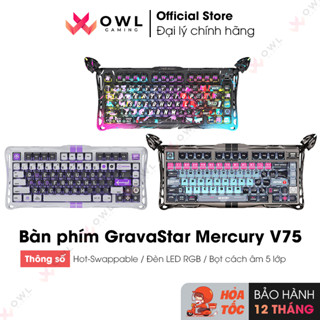 Bàn phím cơ GravaStar Mercury V75 / V75 Lite / V75 Pro / V75 Pro Special Edition (Rapid Trigger/Magnetic Switch)