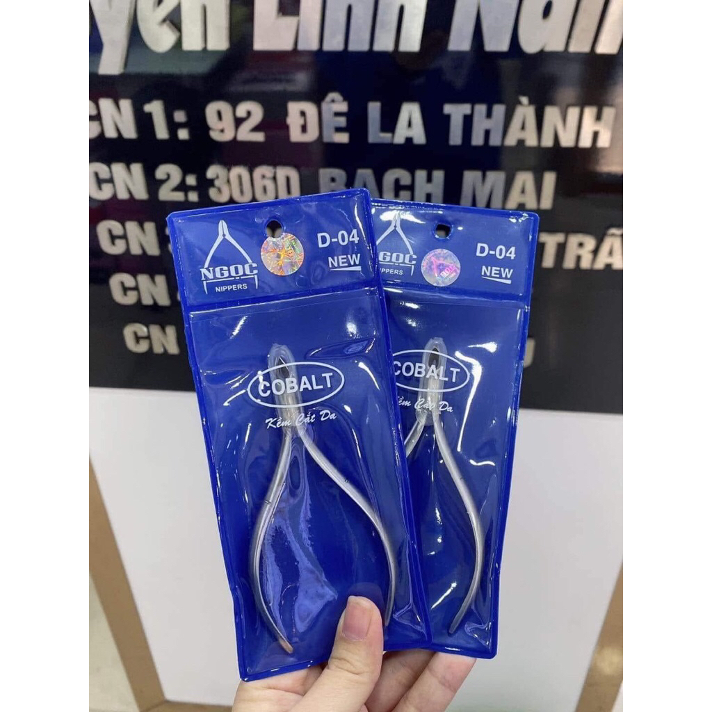 Kềm cắt da inox- Kềm ngọc mũi bán nguyệt D04