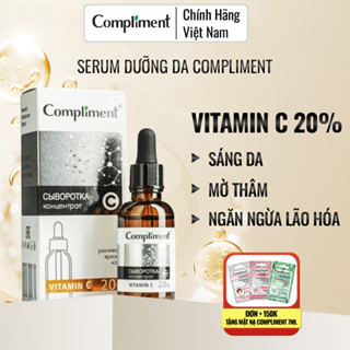 Serum Compliment Vitamin C 20%, 2% BHA Niacinimade 5% Azelaic Acid Làm Sạch Giảm Mụn Trắng Da