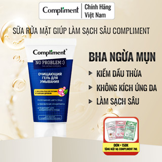 Sữa Rửa Mặt Compliment No Problem Giúp Làm Sạch Sâu, Hỗ Trợ Giảm Mụn, Không Khô Da 200ml