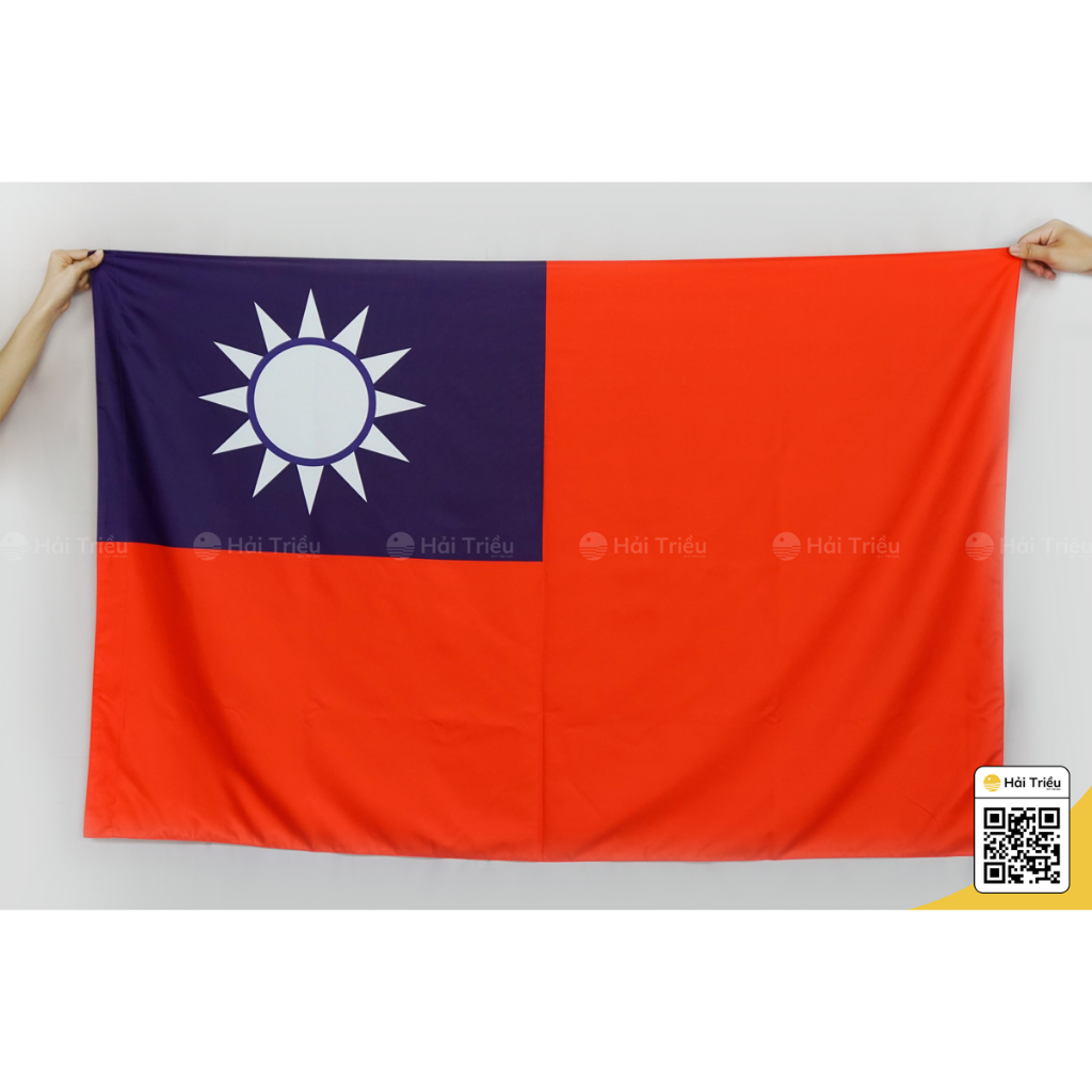Cờ Đài Loan (Taiwan) | In 2 mặt | Vải Kate cao cấp | May- In Cờ (Quốc kỳ) theo kích thước yêu cầu