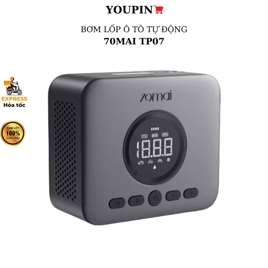 Máy bơm lốp cầm tay 70mai TP07 pin sạc 5200mAh - Máy bơm lốp 70mai TP03 - Bảo hành 6 tháng