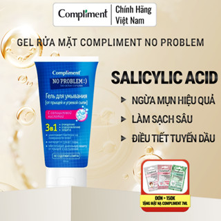 Gel Rửa Mặt Compliment 3in1 Salicylic Acid 200ml Giúp Giảm Mụn, Kiềm Dầu, Sạch Sâu Cho Da Dầu Mụn