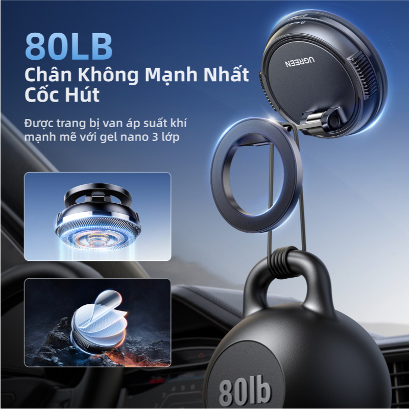 UGREEN Giá Đỡ Điện Thoại Từ Tính Có Thể Gập Lại Và Xoay Chắc Chắn Cho iP13 14 15 16Pro Max | BigBuy360 - bigbuy360.vn
