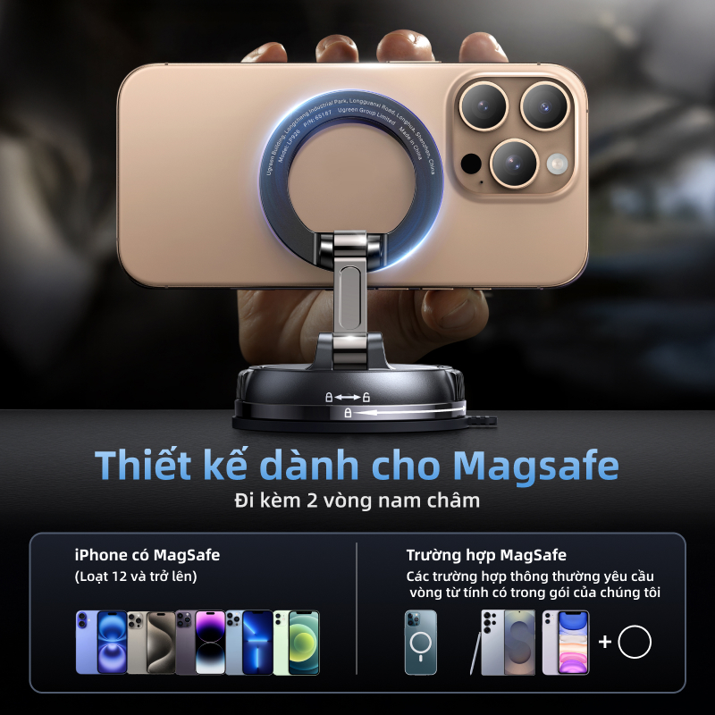 UGREEN Giá Đỡ Điện Thoại Từ Tính Có Thể Gập Lại Và Xoay Chắc Chắn Cho iP13 14 15 16Pro Max | BigBuy360 - bigbuy360.vn