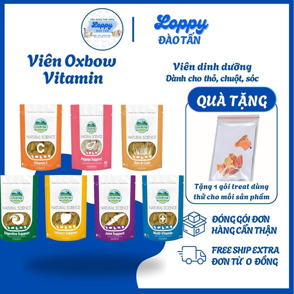 [Nguyên Gói] Viên Oxbow Vitamin - Viên Bổ Sung Dinh Dưỡng Dành Cho Thỏ/ Chuột/ Sóc/ Chinchilla - Lop