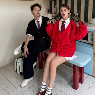   BST 2025  AB HOUSE - Áo cardigan form rộng STUDY thời trang nam nữ 