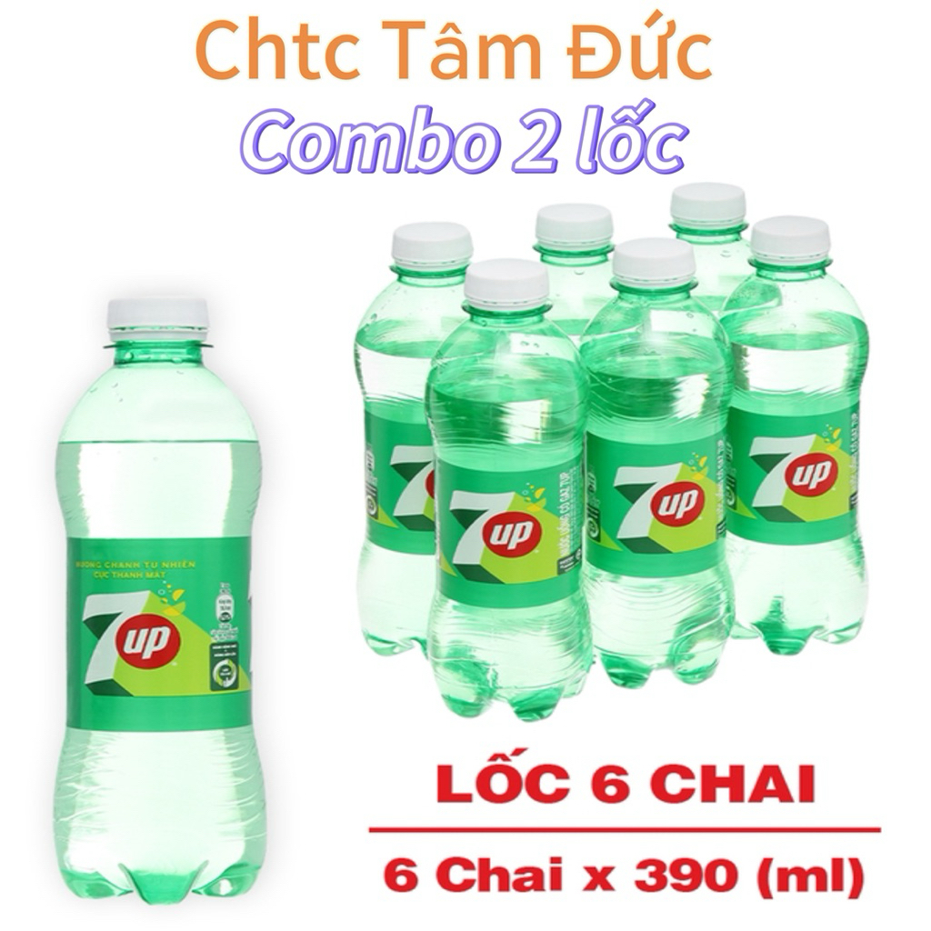 Combo 12 chai Nước Ngọt 7Up Chai 330ml (2 lốc)