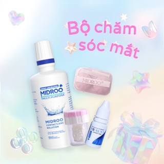  Nước ngâm lens 60ml 120ml 360ml+Nước Nhỏ Mắt 10ml+Cốc rửa lens+Hộp đựng kính áp tròng 
