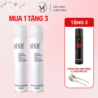 [MUA 1 TẶNG 1] Gôm Xịt Tóc Nam MKR Gôm Xịt Giữ Nếp Tóc Nam Nữ Chính Hãng Thành Phần Tự Nhiên Dễ Tạo Kiểu 420ML