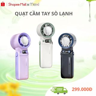 Quạt cầm Tay Mexi JF168 Pin 10.000mAh, Chức Năng Lạnh, Gió Mạnh, Gấp Gọn Tiện Lợi bảo hành 12 tháng