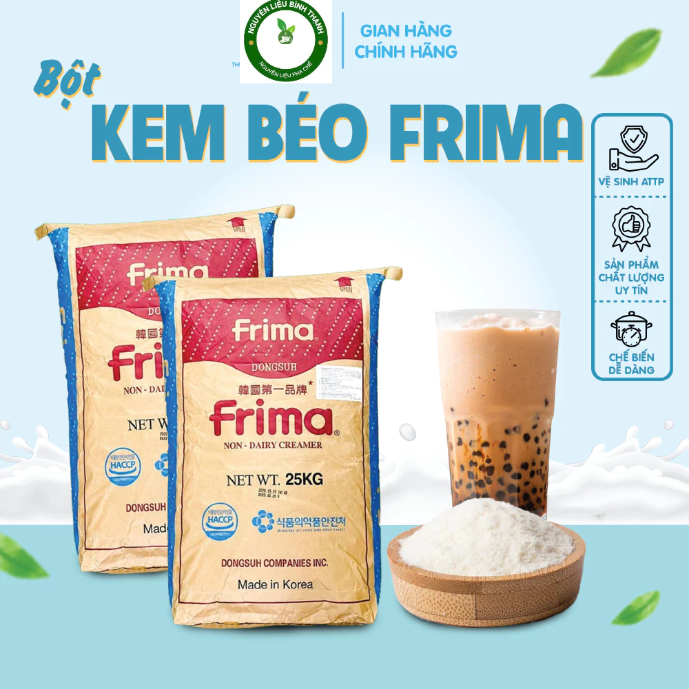 [CHỈ NHẬN ĐƠN HỎA TỐC] Bột Kem Không Sữa Frima Hàn Quốc 25kg