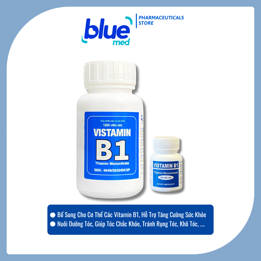 VISTAMIN B1 - Hỗ Trợ Cải Thiện Tình Trạng Thiếu Vitamin, Bổ Sung Vitamin B1 Cho Cơ Thể Dược Đại Uy