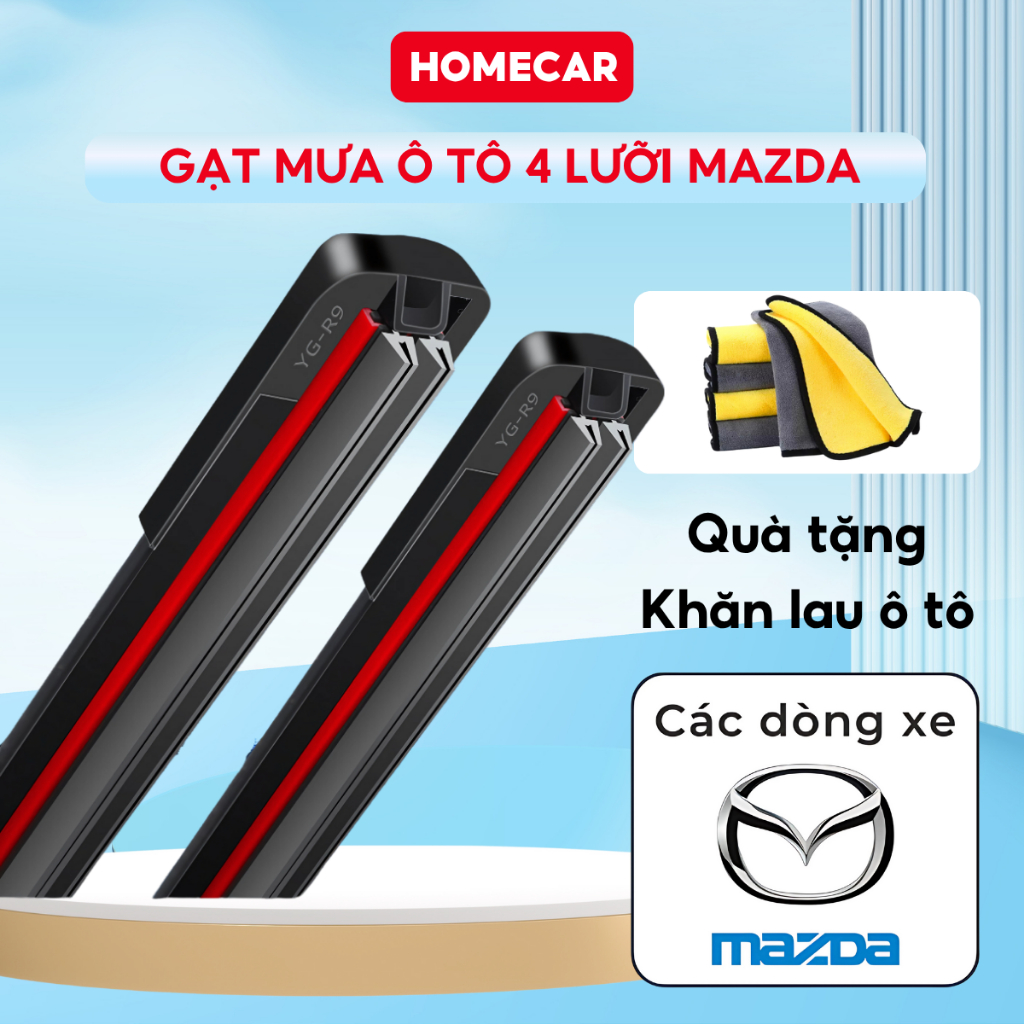 Cần gạt nước ô tô Mazda gạt mưa theo xe
