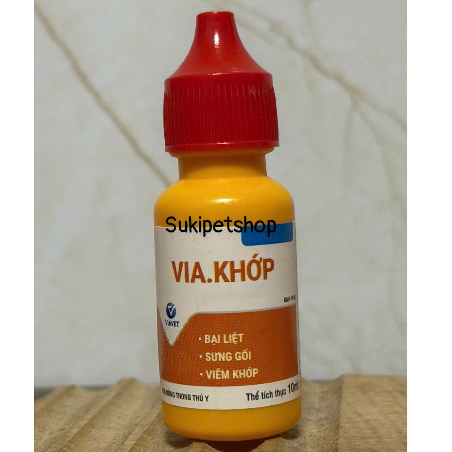 VIA.KHỚP - [10ml / chai] - NƯỚC UỐNG HỖ TRỢ GIẢM ĐAU, HẠ SỐT, HỖ TRỢ SỨC KHỎE XƯƠNG KHỚP CHO GIA CẦM