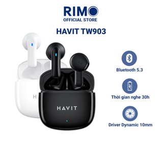  Tai nghe không dây Havit TW903 Bluetooth 5.3 thiết kế Semi-inear đeo thoáng tai trong thời gian dài 