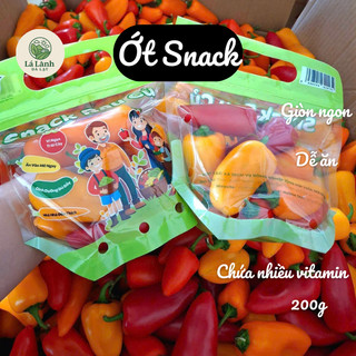 [Theo Mùa Vụ] Ớt Snack Tươi Đà Lạt, Ớt Ngọt Mini Ăn Vặt, Không Cay, Giòn Ngọt Tự Nhiên, 200g